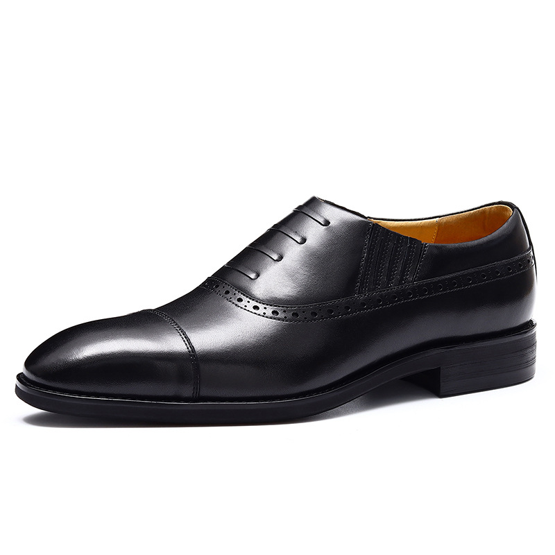 Men's Genuine Leather Formal Oxfords Handmade Wedding Shoes 4
