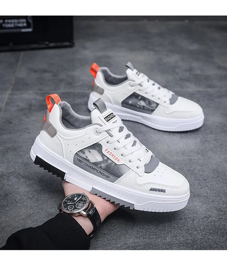 Seasons Men New New Breathable Canvas Korean Trendy Versatile Low top White Casual Board Shoes Fashion Blue
