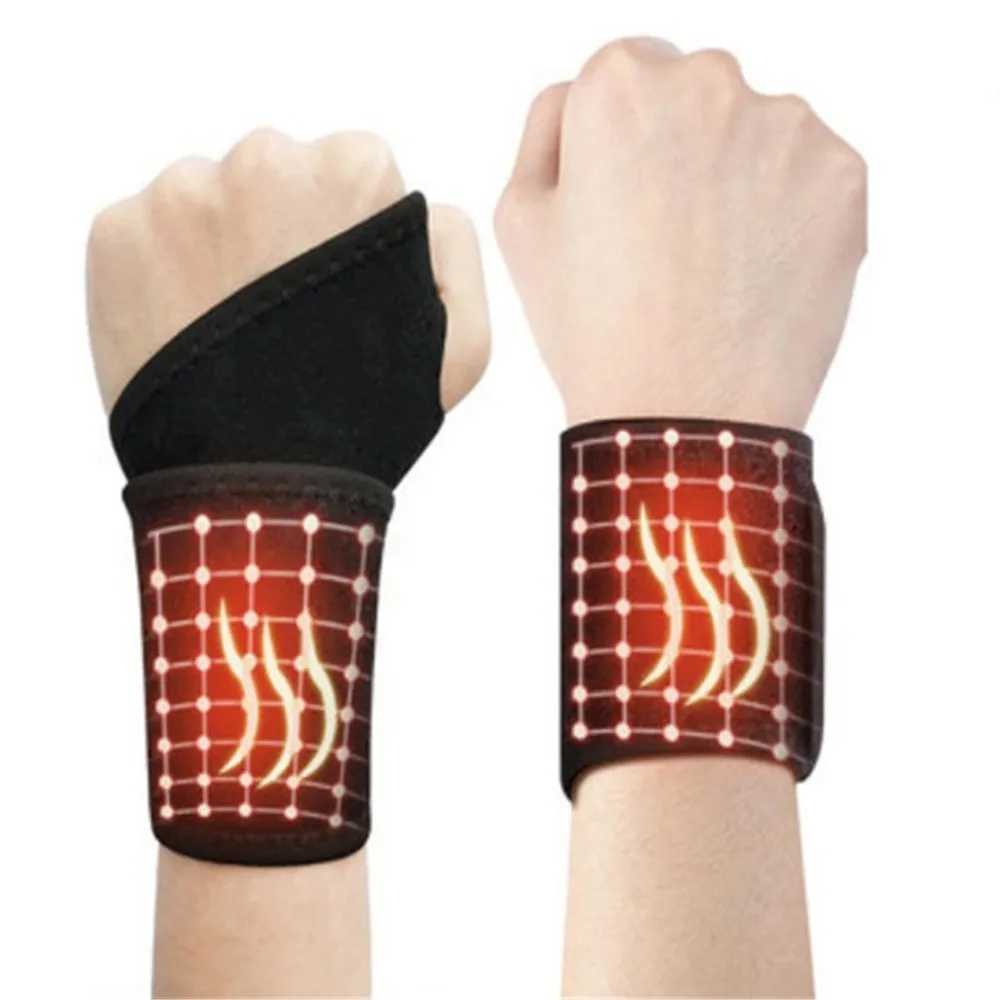 Wrist Support 1 Pair Tourmaline Self-Heating Wrist Brace Sports Protection Wrist Belt Far Infrared Magnetic Therapy Pads Braces Arthritis Pain z240913