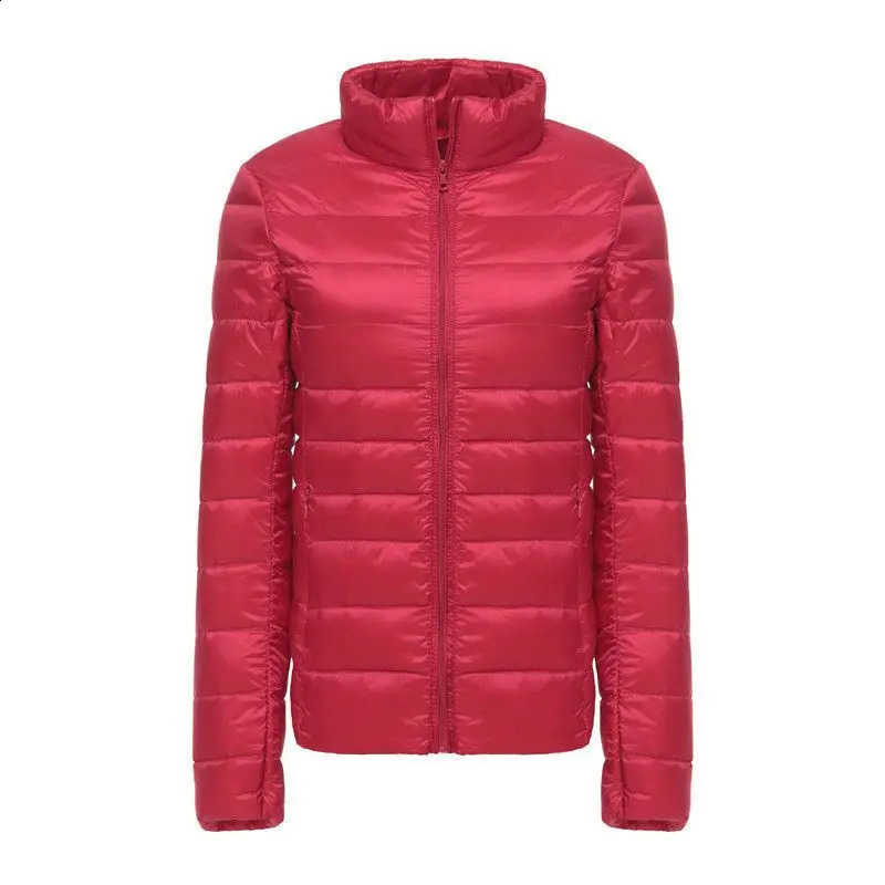 90% ultra-thin down jacket for women in autumn and winter ultra-thin short style warm white duck down coat Parka womens portable jacket 5XL 240913