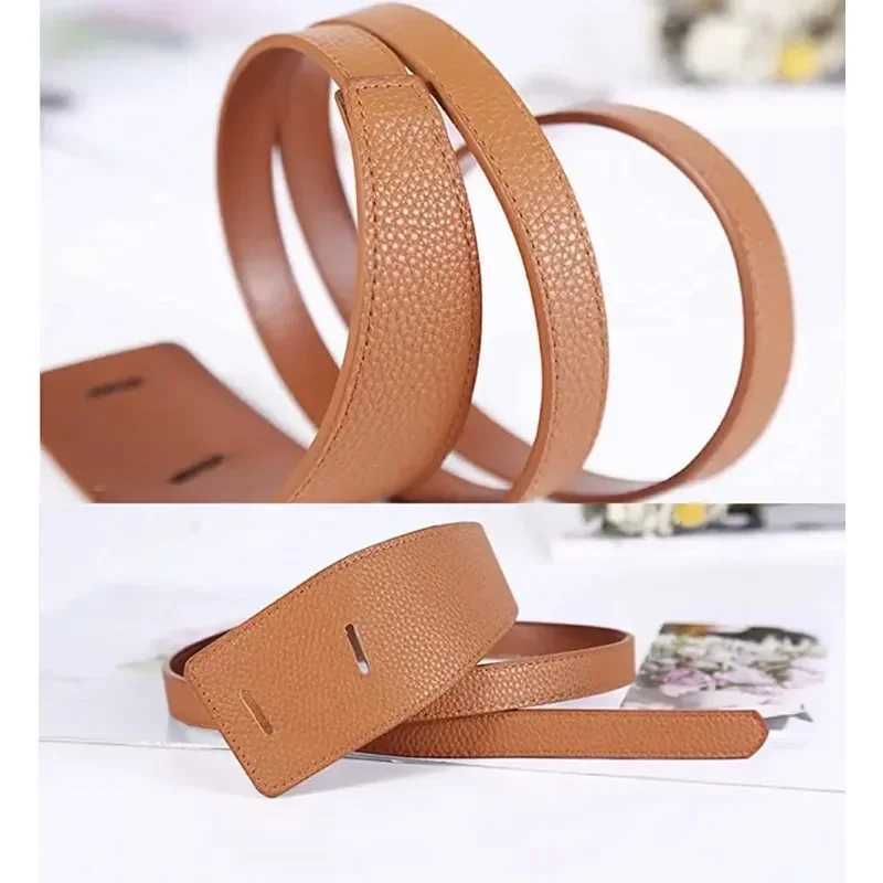 Lady Belts for Women High Quality Knot Soft Genuine Leather Long Waistband Female Waist Wide Coat Corset Belt CummerbundsX240914