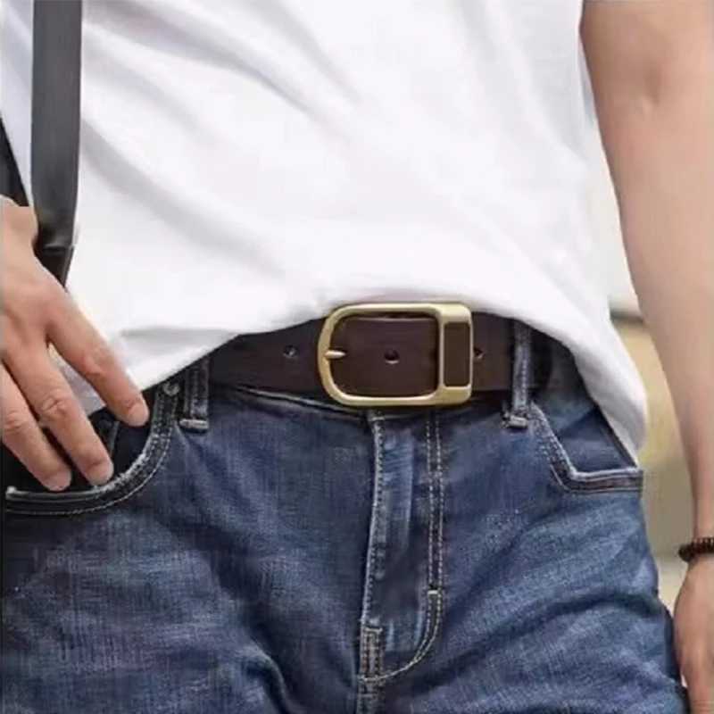 2024 New Design PU Leather For Male Fashion Mens High Quality Buckle Jeans Cowskin Casual Belts Business Cowboy WaistbandX240914