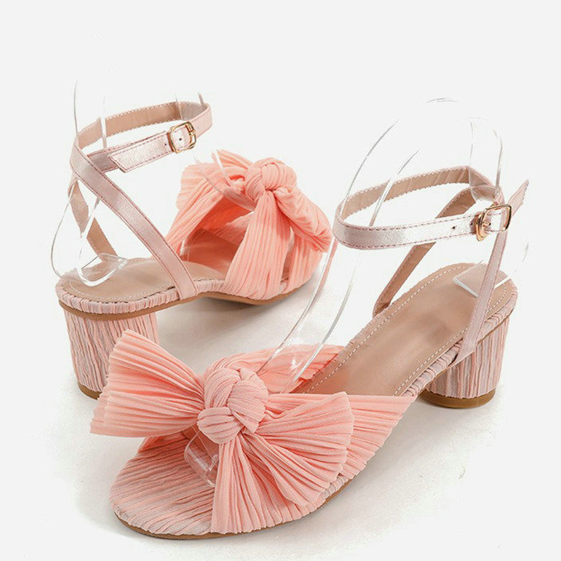 Women Satin Silk Wedding New High Heels Open Toe Ankle Strap Elegant Summer Evening Sandals b1a8