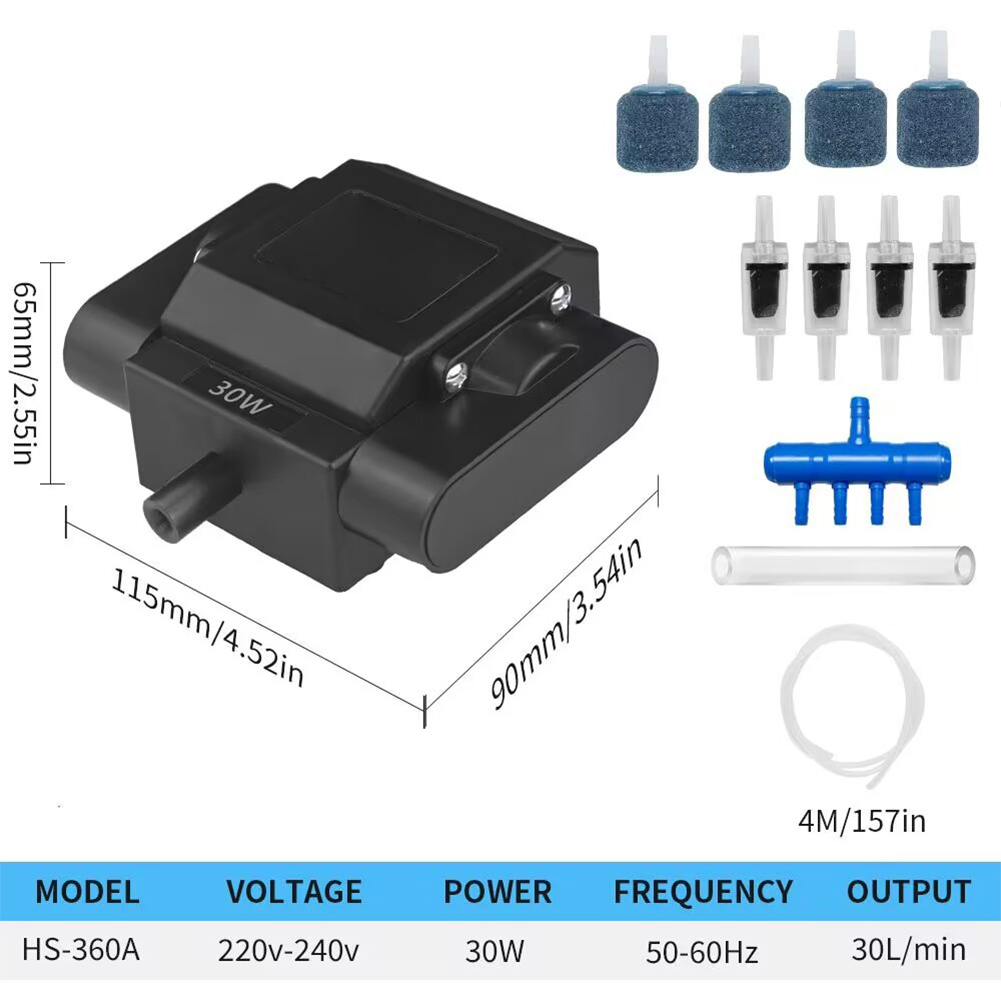 Aquarium Air Pump Adjustable Fish Oxygen Aerator Pump With Accessories Fish Aerator Pump For Fish Tank Aquarium Hydroponic