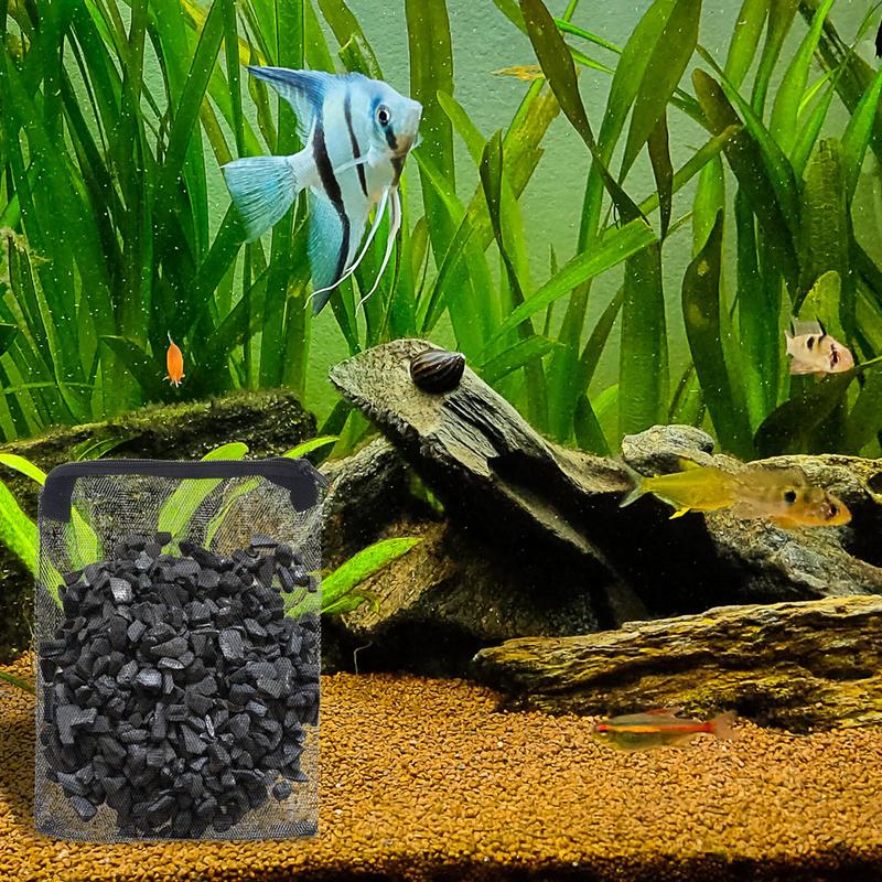 Nylon Zipper Mesh Pocket Bag Aquarium Reusable Filter Fine Mesh Net Reusable Mesh Filter Bags For Aquarium Fish Tank Fish Bowl