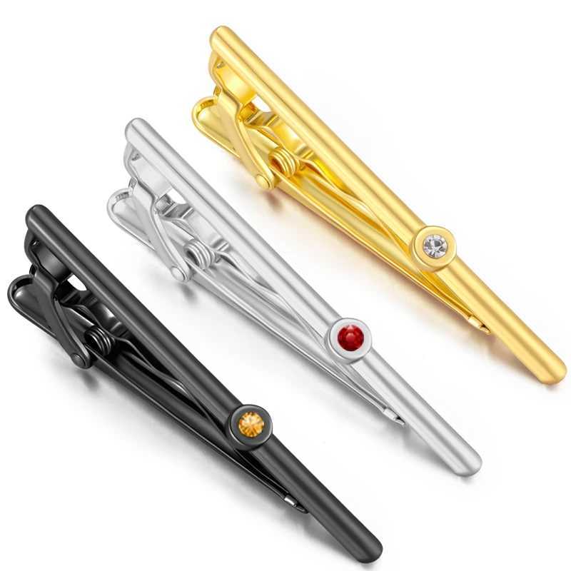 1 Piece Classic Men Tie Pin Clips of Casual Style Tie Clip Fashion Jewelry Exquisite Wedding Tie Bar Silver And Golden ColorX240914