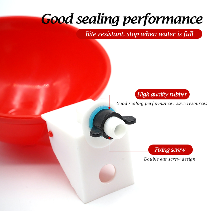 10/20Pcs Chicken Waterer Bowl Water Cup Farm Coop Poultry Waterer Drinking Water Feeder for Chickens Duck Goose Turkey Quail