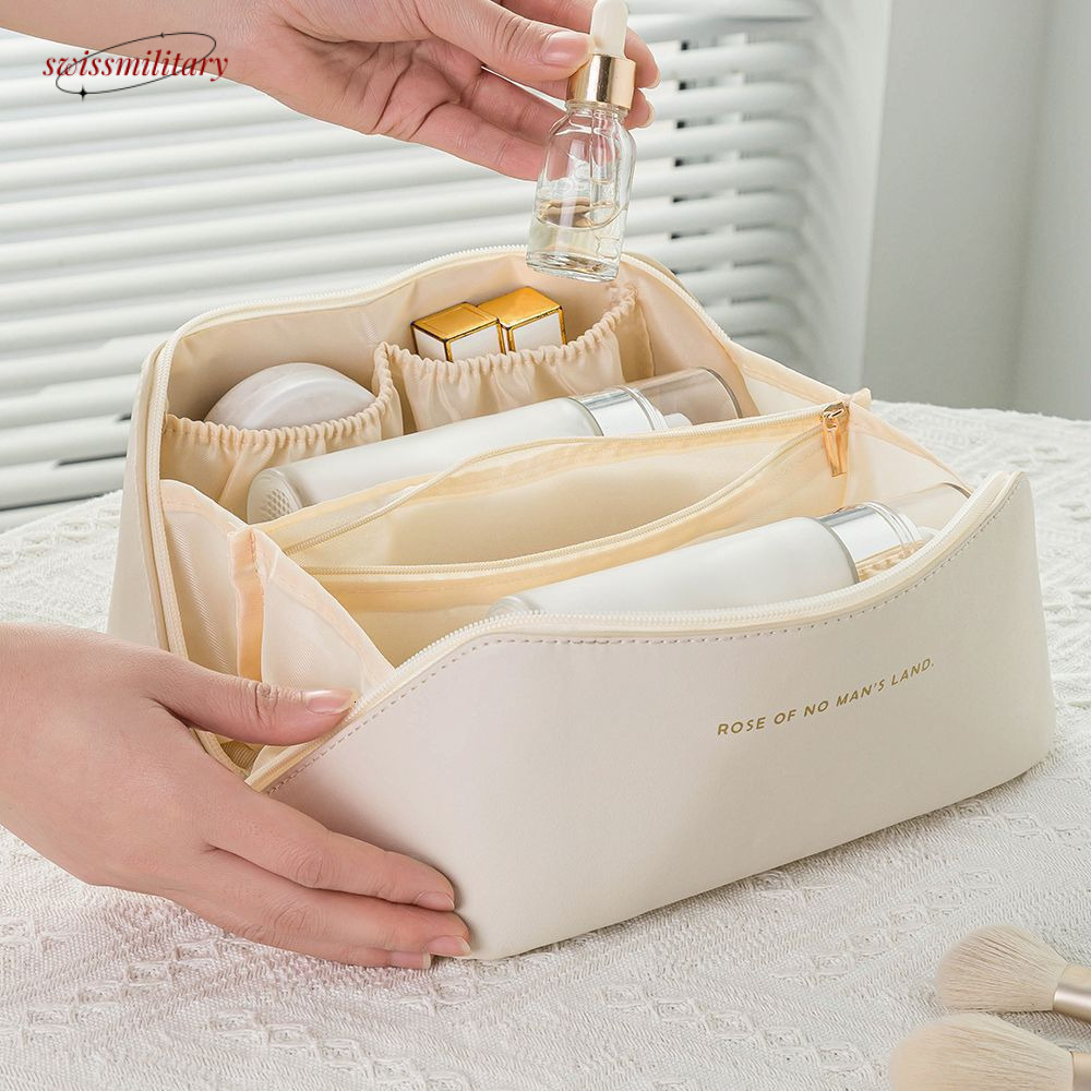 Swissmilitary 2024 New Women's Large Capacity Portable Makeup Case Travel Wash Cosmetic Storage Bag #7