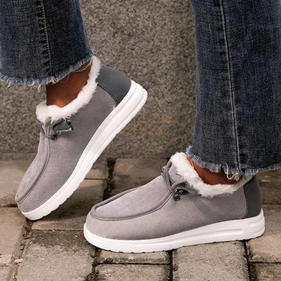 Lace Women's Up Plush Flats Slip-on Elegant Autumn and Winter with Fur Mocasines New Flat Loafers Casual Warm Cotton Shoes a8f8 02bc e4f4