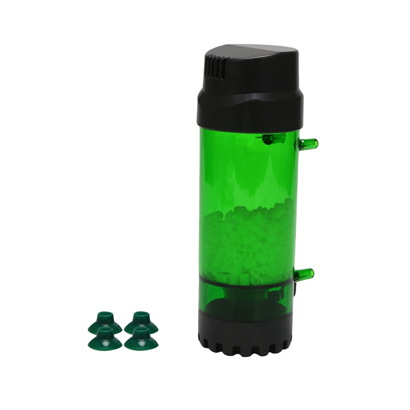 2X Aquarium Fish Tank Fluidized Moving Bed Filter Bubble Bio Media Filter With Air Stone And Sponge Filter LH-600