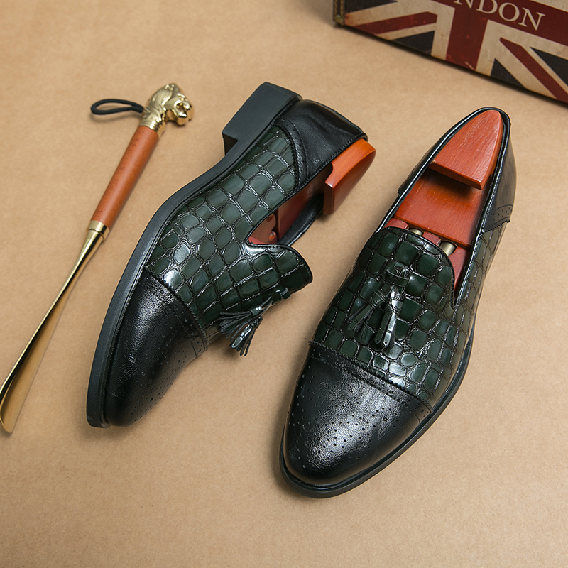 Leather New Designer Men's Dress Formal Casual Business Stylist Wedding Loafers Moccasins Italian Male Oxfords Man Shoes for Men 5ec5