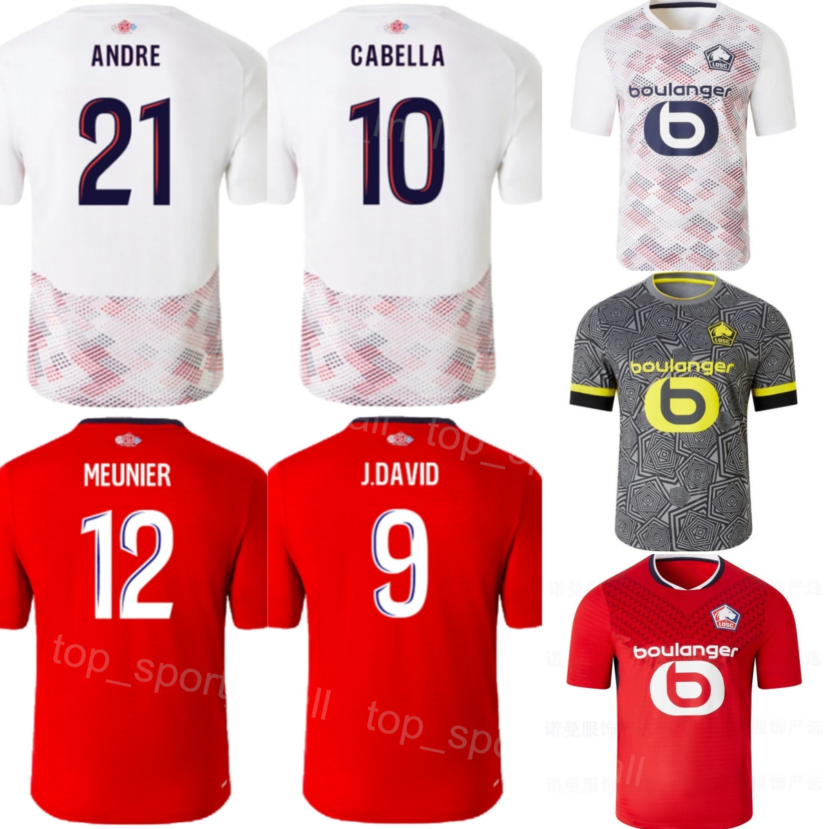 Club 24 25 Lille Soccer Jersey Mans 18 DIAKITE 9 DAVID 12 MEUNIER 27 BAYO 7 HARALDSSON 10 CABELLA 23 ZHEGROVA 30 CHEVALIER 22 SANTOS SAHRAOUI ANDRE Football Shirt Kits