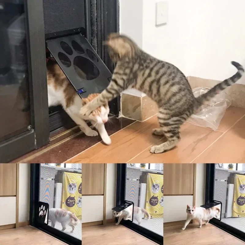 Pet Door Outdoor Dogs Cats Window Gate House Enter Freely Fashion Pretty Garden New Safe Lockable Screen Easy Install Dog Gate