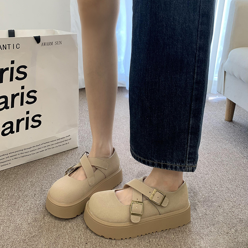 Outdoor Womens Cross-Tied Pantofle Platform 2024 Mary Janes New Autumn Shallow Female Shoes House Slippers Pl 4a13