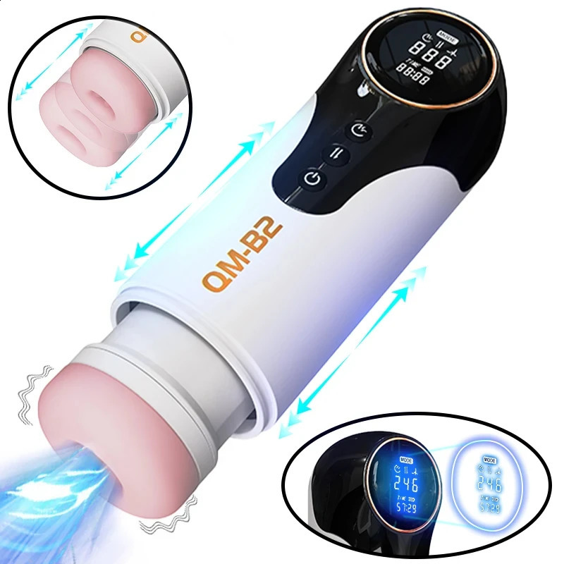 Aircraft Cup Electric Heated Super Suck Long Lasting Realistic Vagina Male Penis Head Masturbator Sex Toys For Men 240711