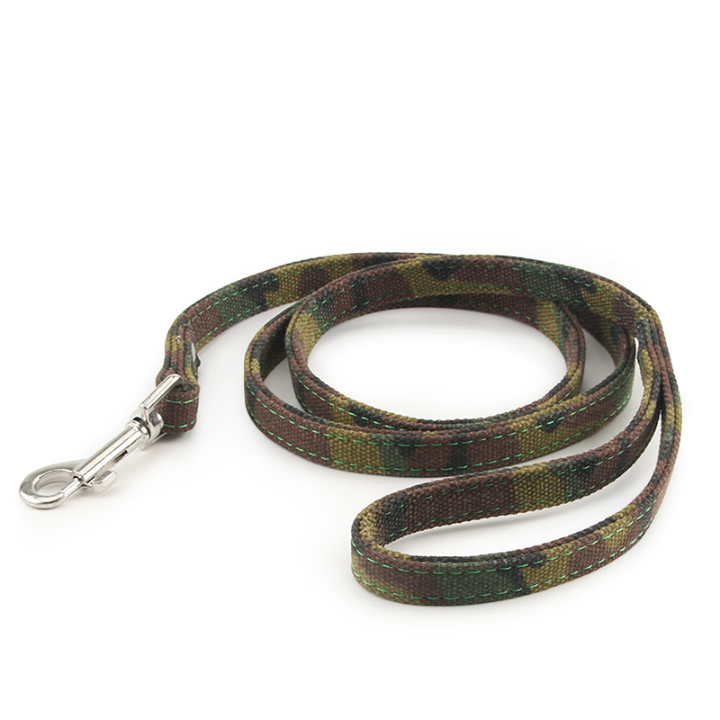 Heavy Duty Dog Leash, 120cm Long, Nylon Camouflage Green Dog Leash for Small and Medium Dogs Training Dog Cat Outdoor Supplies
