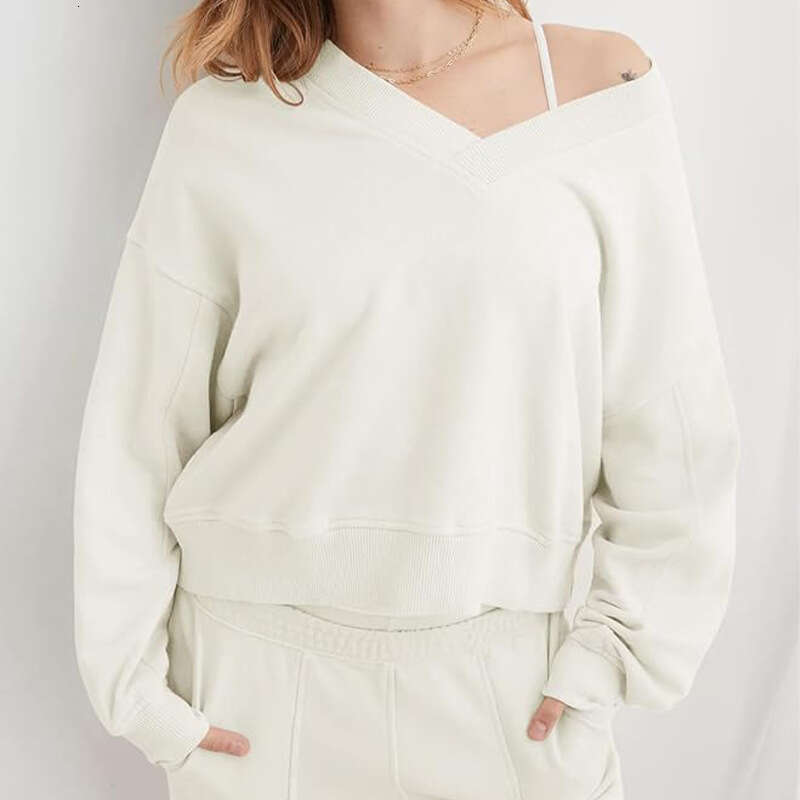 2024 new long sleeved casual top loose hanging straight tube sports suit for women