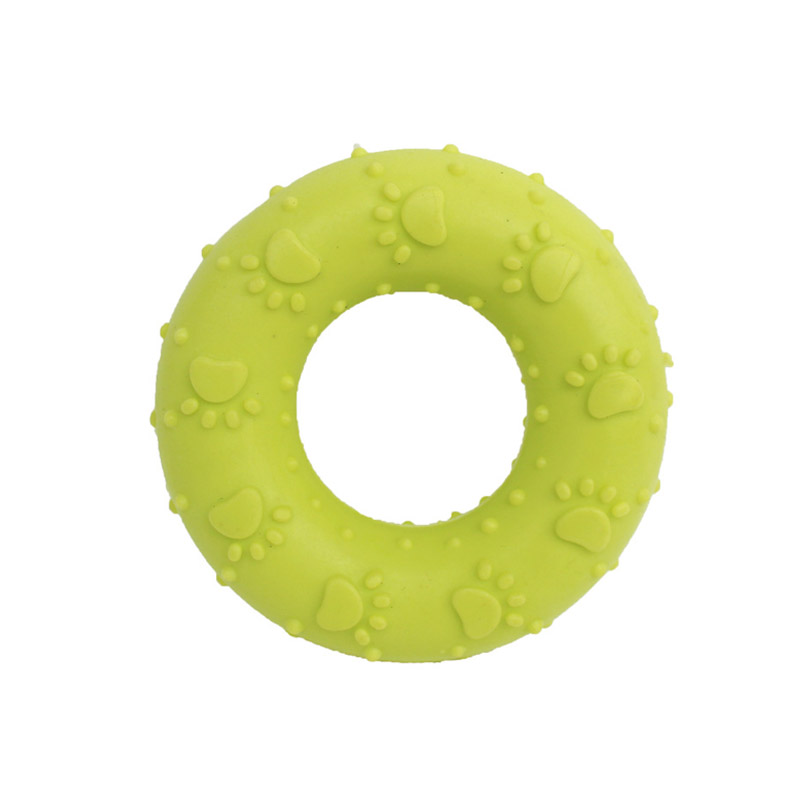 Funny Candy Colors Chew Donut Circle Ring Small Dog Toys Tooth Cleaning Training Interactive Chew Dog Toys For Small Breeds Dogs