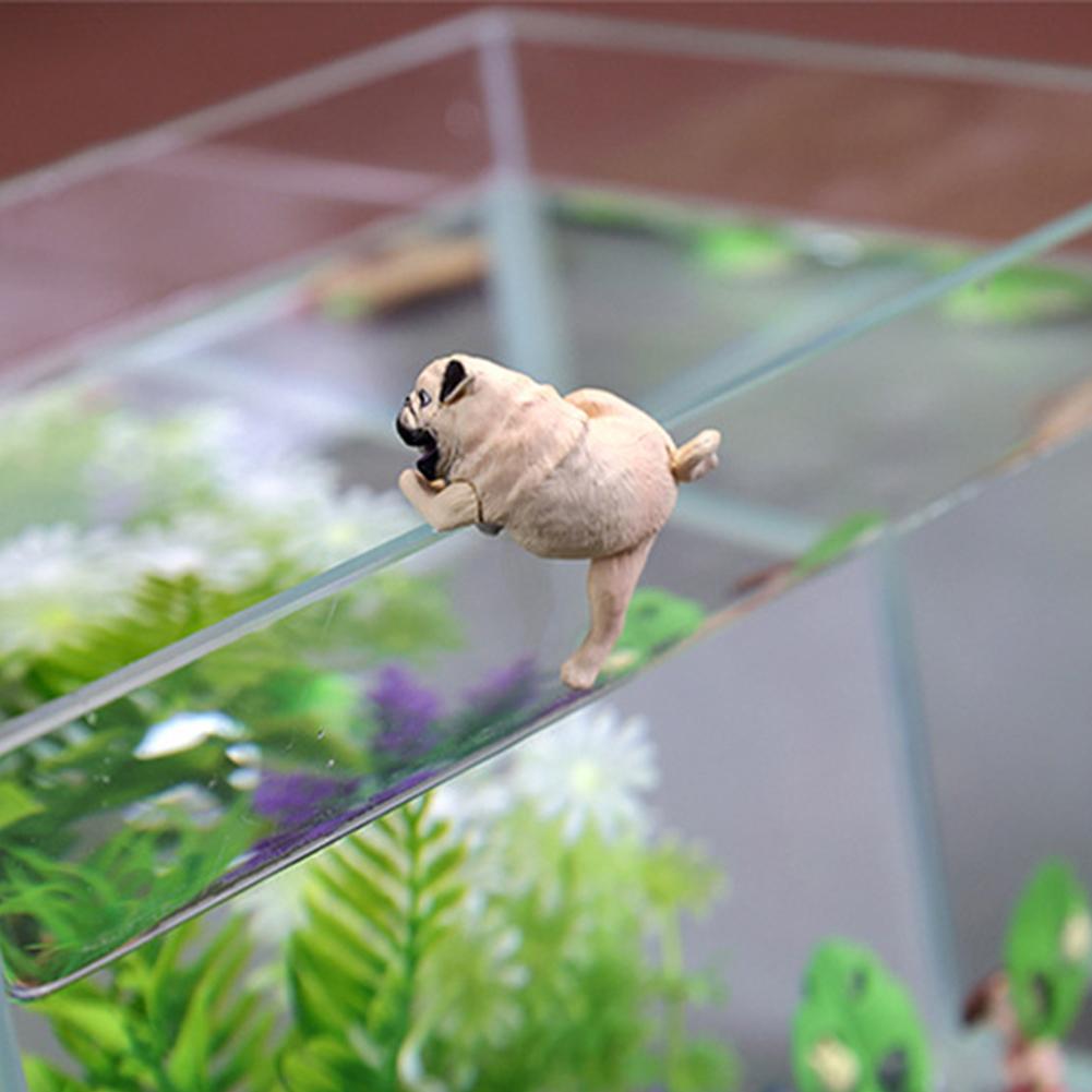Aquarium Fish Tank Decoration Cute Dog Resin Ornament Fall-resistant Layout Props For Aquarium Fish Tank Landscaping Decor