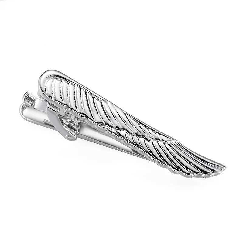 High quality wing tie clip brand new fashionable mens tie wedding shirt clip brass material security tie clipX240914