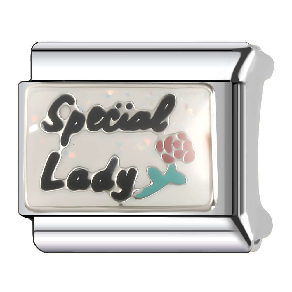 New Women's Gift friends Bead Italian Charms Links Bangle Beads Fit 9mm Stainless Steel Bracelet Making DIY Accessories For Women Fashion Jewelry