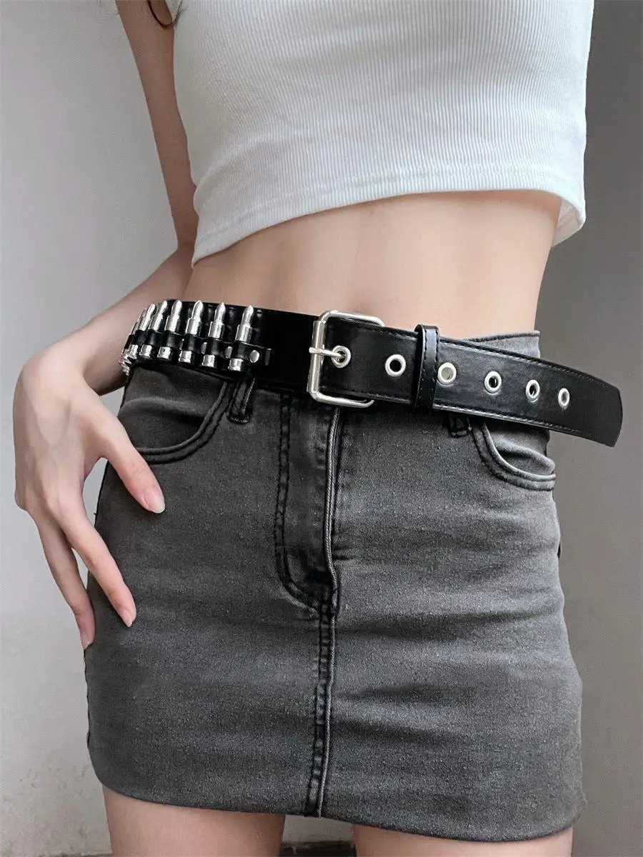 Womens Belt Fashion Punk Wide Belts Camouflage Belt Camo Waistband Hollow Rivet Girdle Rock Wild Adjustable Young Mens BeltX240914
