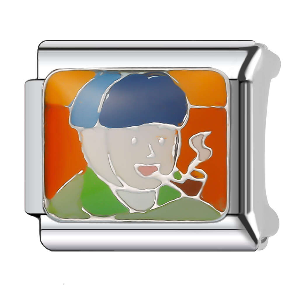 New Women's Gift love Bead Italian Charms Links Bangle Beads Fit 9mm Stainless Steel Bracelet Making DIY For Women Fashion Jewelry