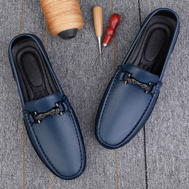 Luxury Brand Men Loafers New Leather Casual Handmade Dress Moccasins Soft Bottom Driving Shoes Comfy Breathable Business Shoes