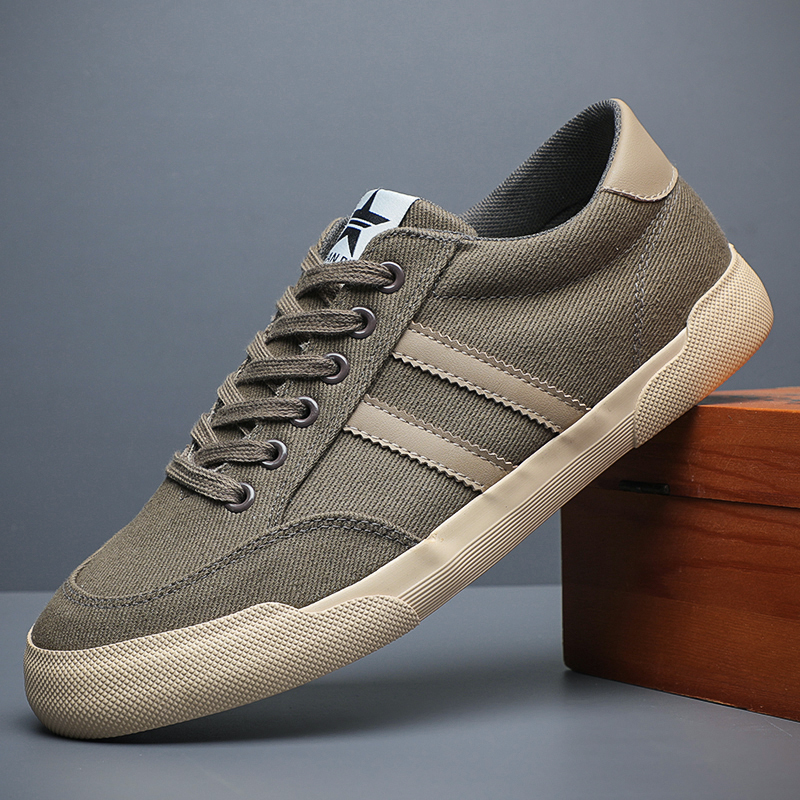 2024 New Hot Breathable Autumn Fashion Men Canvas Shoes Patchwork High Quality Spring Male Casual Sneakers Spring Casual Shoes