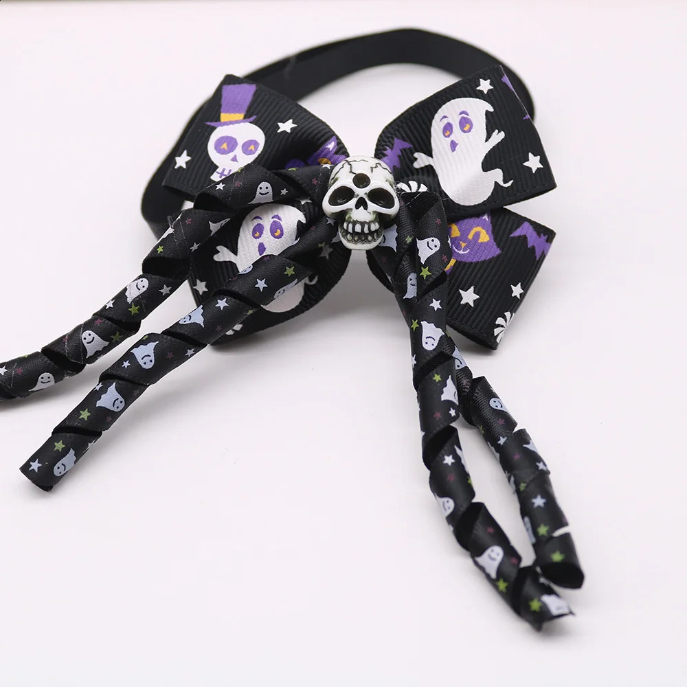 30 pieces of Halloween dog bow ties loose skull samples dog and cat bow collars pet holiday beauty accessories pet supplies 240914