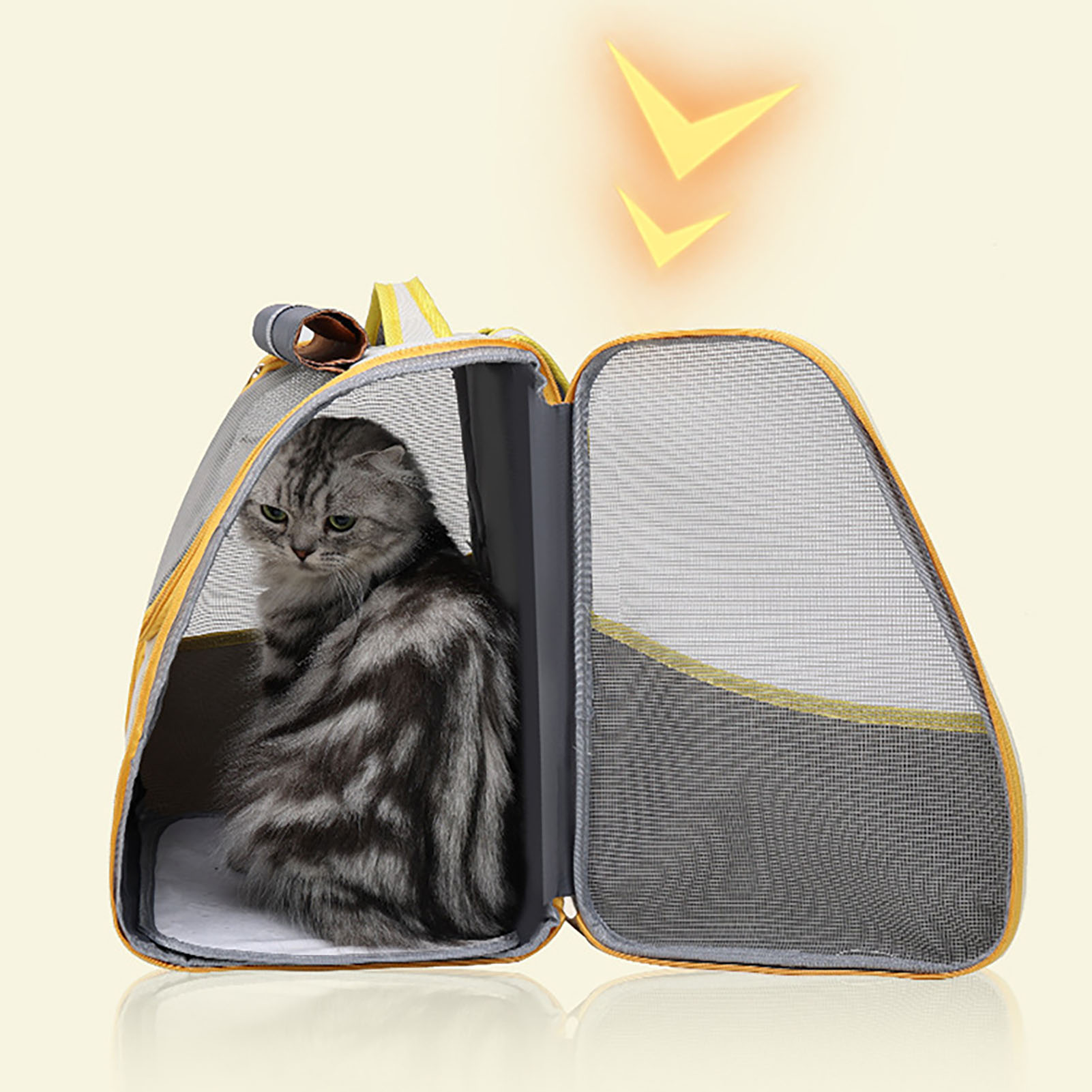 Cat Carrying Backpack Breathable Large Window Portable Pet Travel Carrier Bag With Handle For Puppy