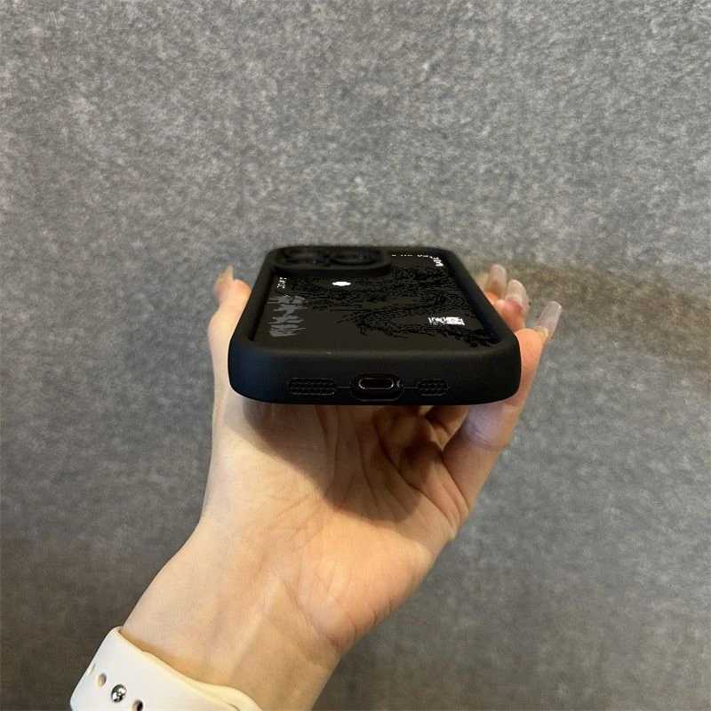 Illusory Color Chinese Dragon Silicone Phone Case For iPhone 16 15 14 13 12 11 Pro Max XS X XR 7 8 Plus Shockproof Bumper Cover Z240914