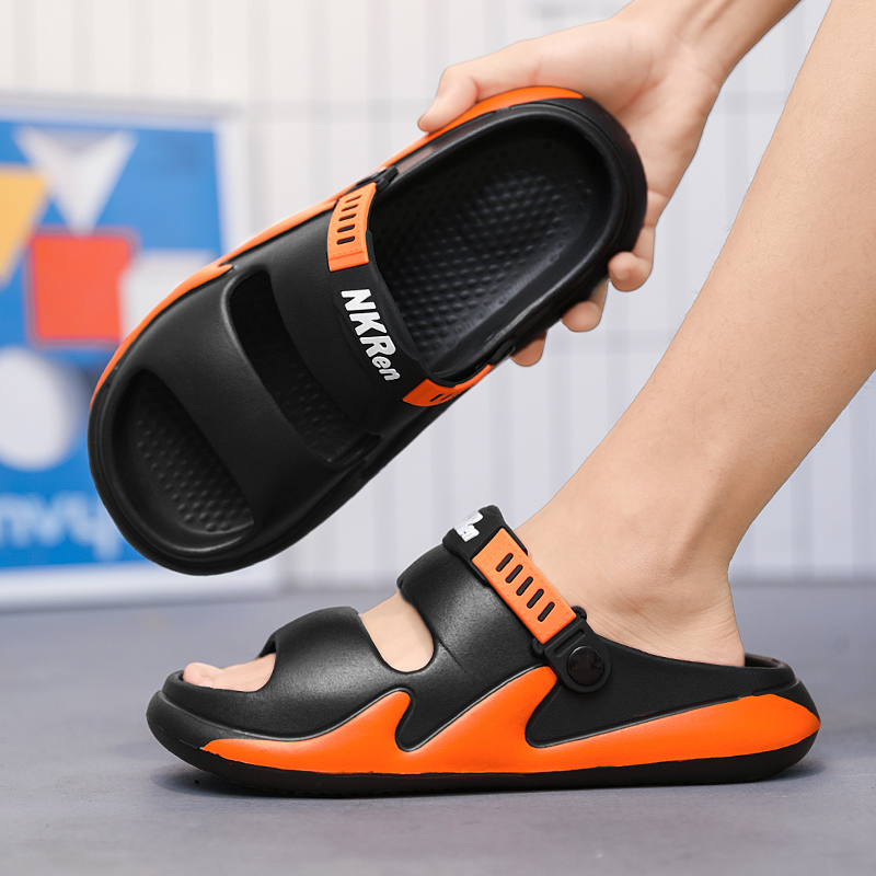 New Men's Outdoor Sandals Slippers Beach Comfortable Thick Sole Clogs Men Casual Shoes Garden Shoes Men Beach Sandals 45 46