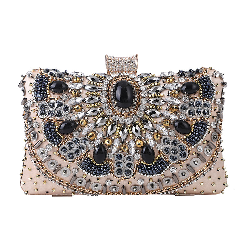 Fashionable Handmade Beaded Embroidery Banquet Comfortable and Elegant Charm Makeup Bag, Evening Dress Bag for Women