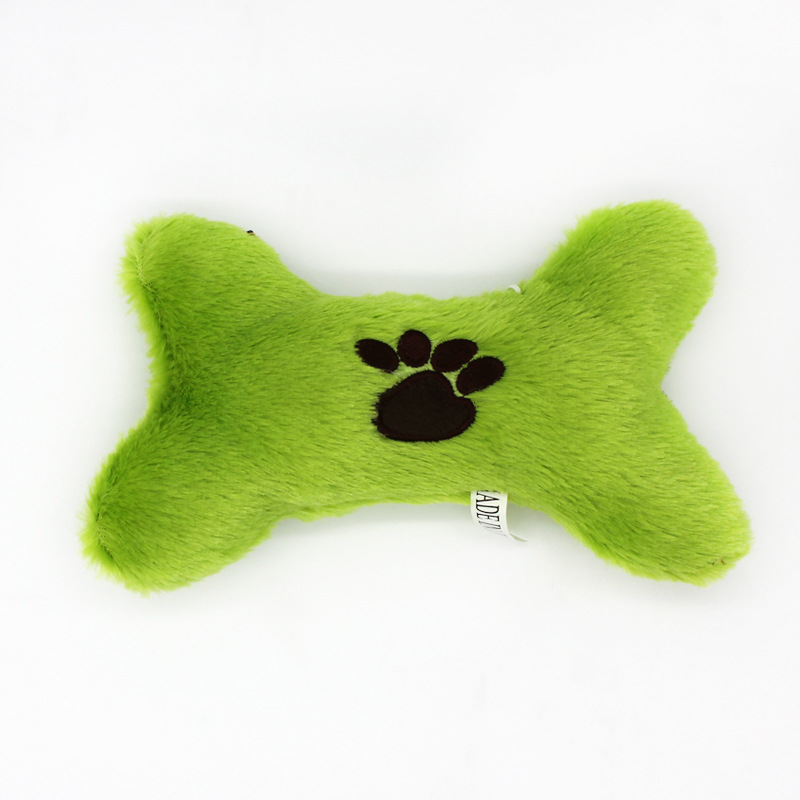 Bone Dog Toy Pet Bite Resistant Plush Puppy Squeaky Toy Squeaky Sound Funny Toy For Dogs Molar Chew Toys