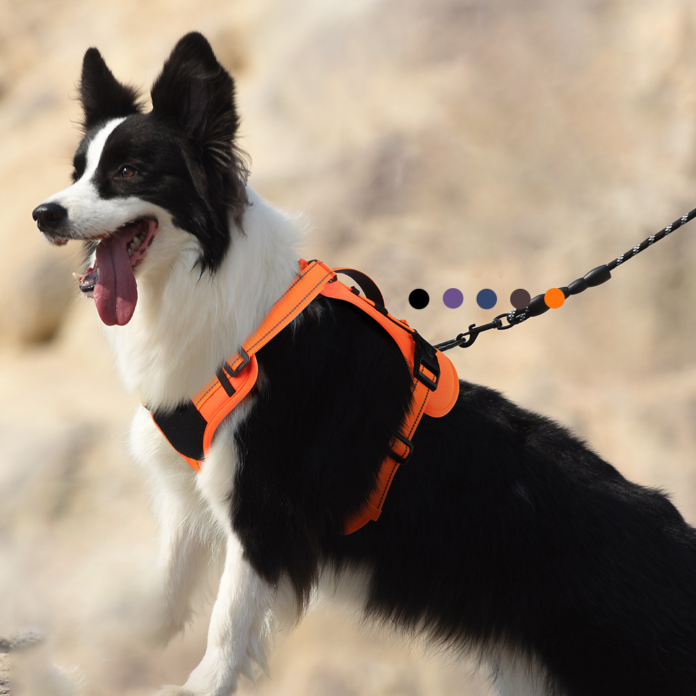 Tactical Dog Harness for Large Medium Dogs,Heavy Duty Dog Harness with Handle,Adjustable No Pull Dog Harness for Hiking Training