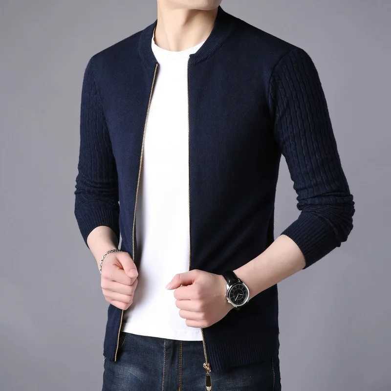MRMT 2024 Brand New Mens Knitted Cardigan Fashion Slim Fit Korean Version Small Stand Collar Sweater Mens Jackets For MaleXJ240907