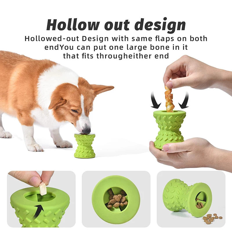 Others Dog Toys Chews Benepaw Food Dispensing Dog Toys for For Aggressive Chewers Nontxic Natural Rubber Treat Leaking Pet Toys Puppy Bone Play Game H