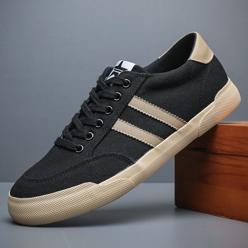 2024 New Hot Breathable Autumn Fashion Men Canvas Shoes Patchwork High Quality Spring Male Casual Sneakers Spring Casual Shoes