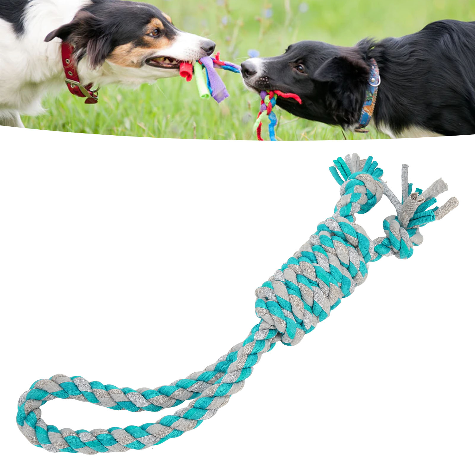 Dog Rope Chew Toys Interactive Fun Cotton Teeth Cleaning Bite Resistant Dog Teething Chew Toy For Indoor Outdoor