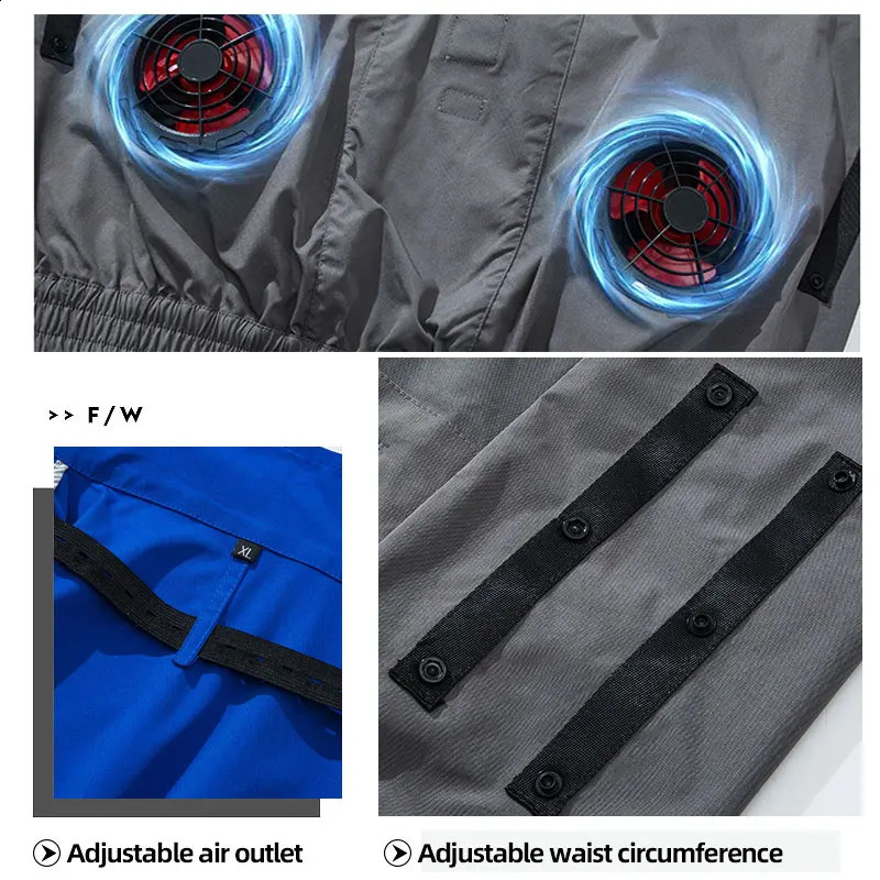 Summer Motorcycle Cooling Vest Men Cycling Fan Vest Air Conditioning Clothes Women Fan Clothes USB Fan Jacket Cooling Clothes 240912
