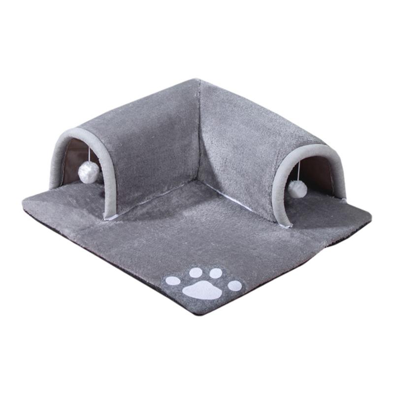 Portable Cat Tunnel Bed Cat Bed Can Play Tunnel Dog House Kitten Dogs Basket Bed Cute Mat Household Pet Supplies Accessories
