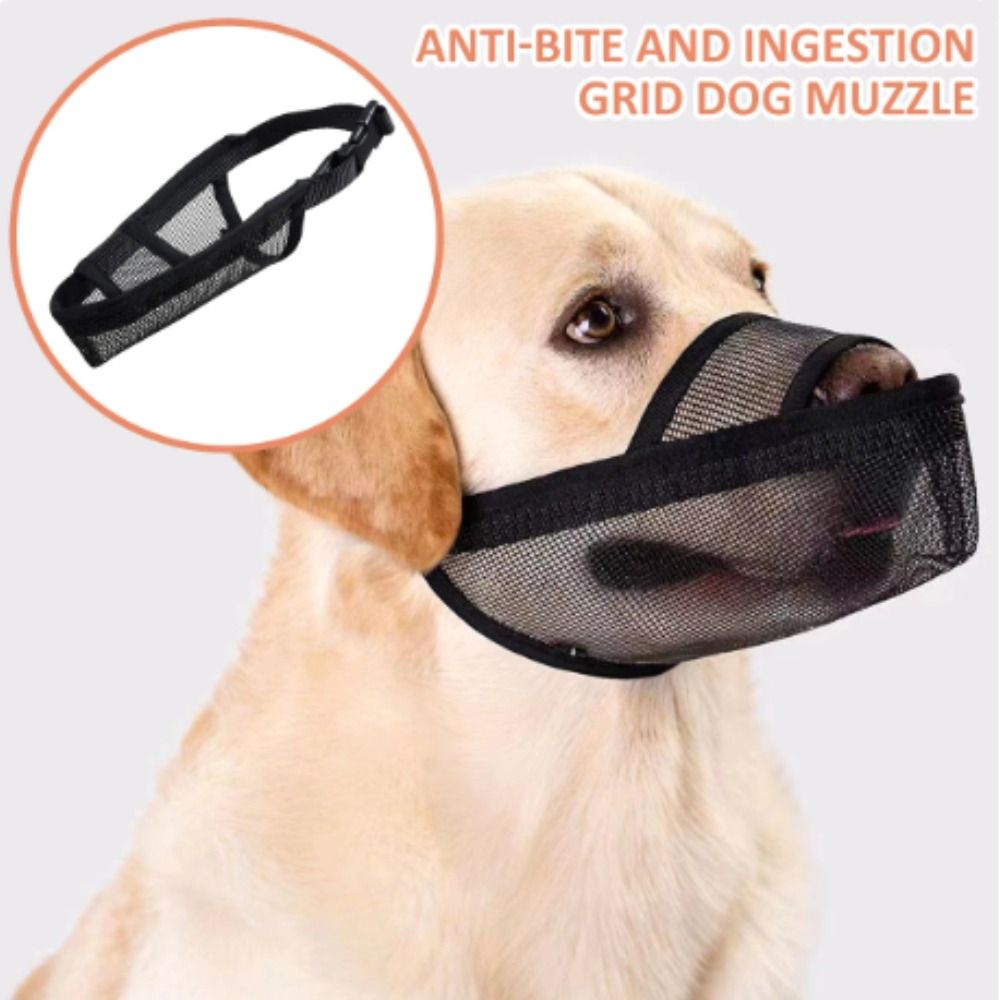 Durable Anti Barking Dog Muzzle Adjustable Breathable Dog Protection Muzzle Drinkable Mask for Dogs For Small Large Dogs