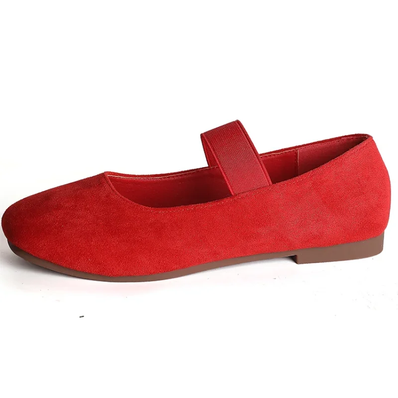 Retro Style Round Toe Women Mary Jane Shoes Fashion Elastic Band Ladies Comfort Soft Sole Party Female ballerina Shoes