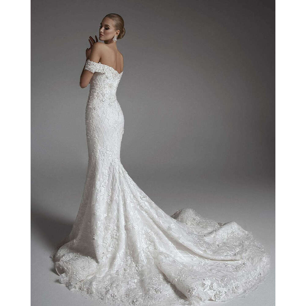 Unique Wedding Dresses Mermaid Off The Shoulder Detachable Appliques Backless or-Length Princess Vestido De Novia Custom Made