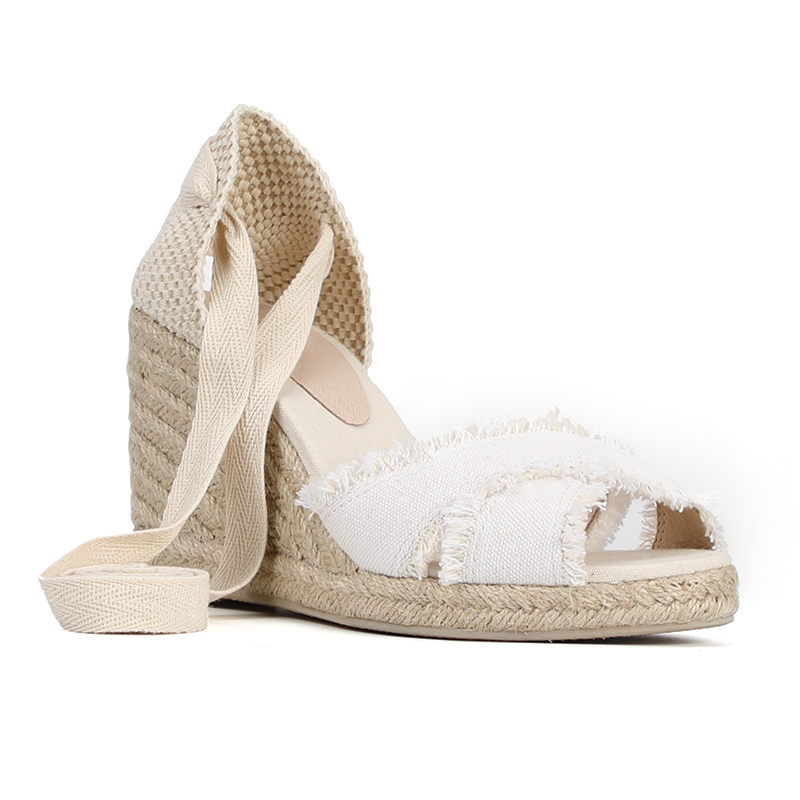 Summer Ladies Fashion Wedge Heel Open Toe Sandals High Heel Temperament Espadrille Sandals Skirt Shoes Wedge Strap Wedge Heels