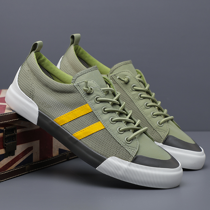 Men's Spring Summer Casual Canvas Shoes Low-top Lace-up Men's Shoes Korean Version Trend Men's Shoes# 23606