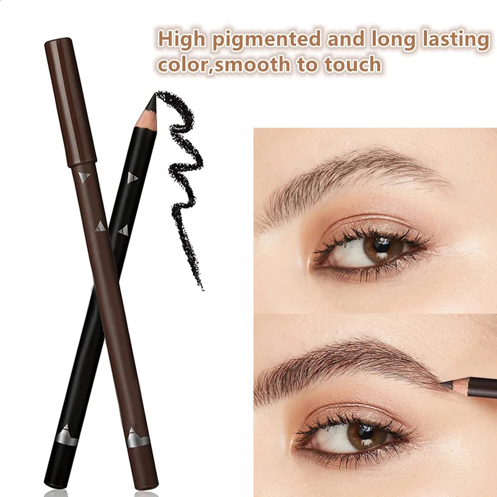 612Pcs Waterproof Eyebrow Pencil Easy Color Natural Black Brown Eye Makeup Pen Cosmetic Beginner Practice Eyebrow Beauty Tools 240914