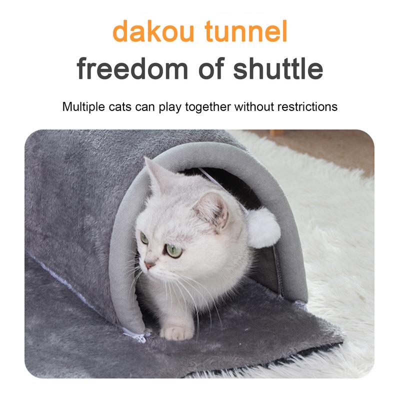 Portable Cat Tunnel Bed Cat Bed Can Play Tunnel Dog House Kitten Dogs Basket Bed Cute Mat Household Pet Supplies Accessories