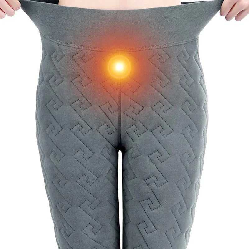 Winter Thermal Leggings Thermal Pants for Women High Waist Extra Thick Warm Slimming Bottom Pants Velvet Insulation PantsX240914